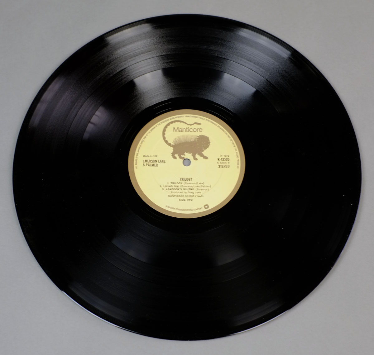 High Resolution Photo elp emerson lake palmer trilogy manticore uk 